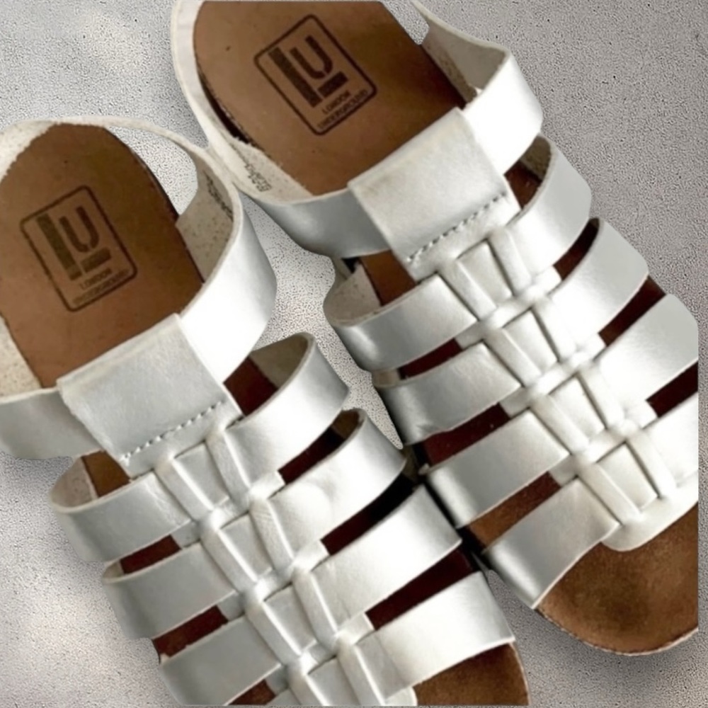 LONDON UNDERGROUND Raven Fisherman Sandal | Silver Size 6